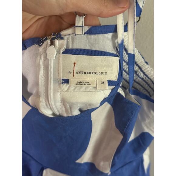 NWT Anthropologie Printed Babydoll Smock Maxi Dress XS Pockets - Picture 9 of 10